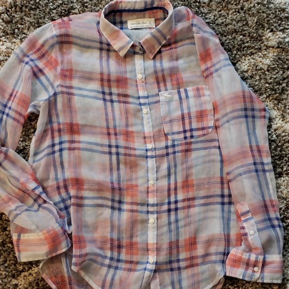 Abercrombie & Fitch long sleeve button up blouse - Picture 4 of 5